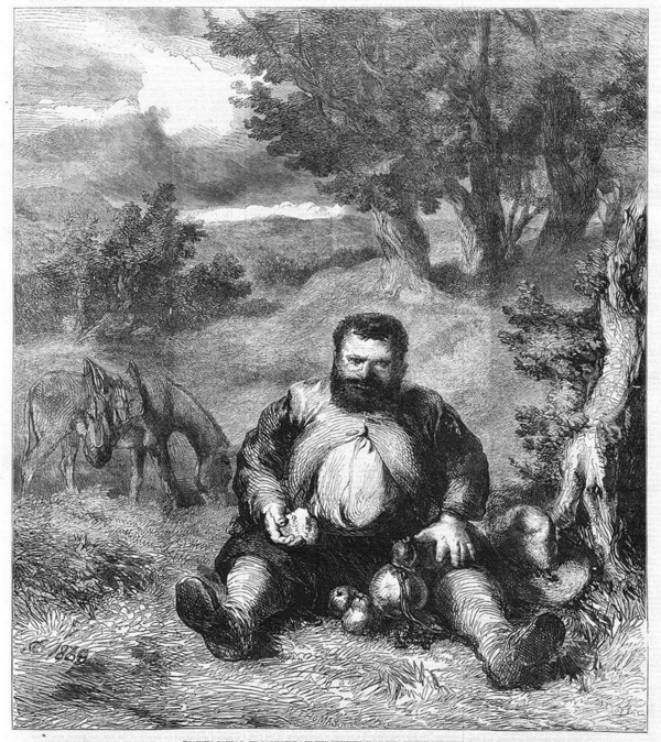 Sancho Panza, por J. Gilbert (1860)